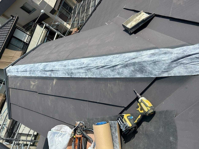 防水シート施工